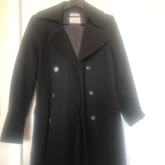Club Monaco Black Wool coat in size S - Picture 2 of 4